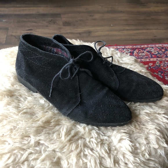 Black suede ankle boots - Picture 1 of 4